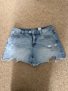 Light Blue Distressed Denim Shorts - Women size 10